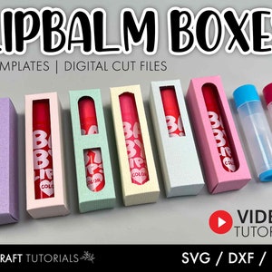Lip balm holder, Lip balm box svg, lip balm box template, Lip Balm Packaging, lipstick box svg, Packaging svg, gift box svg, cricut svg