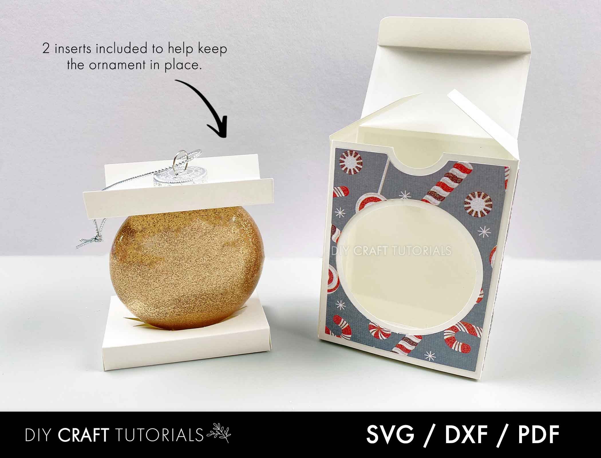 3 Flat Disc Ornament Box SVG Christmas Ornament Gift Etsy