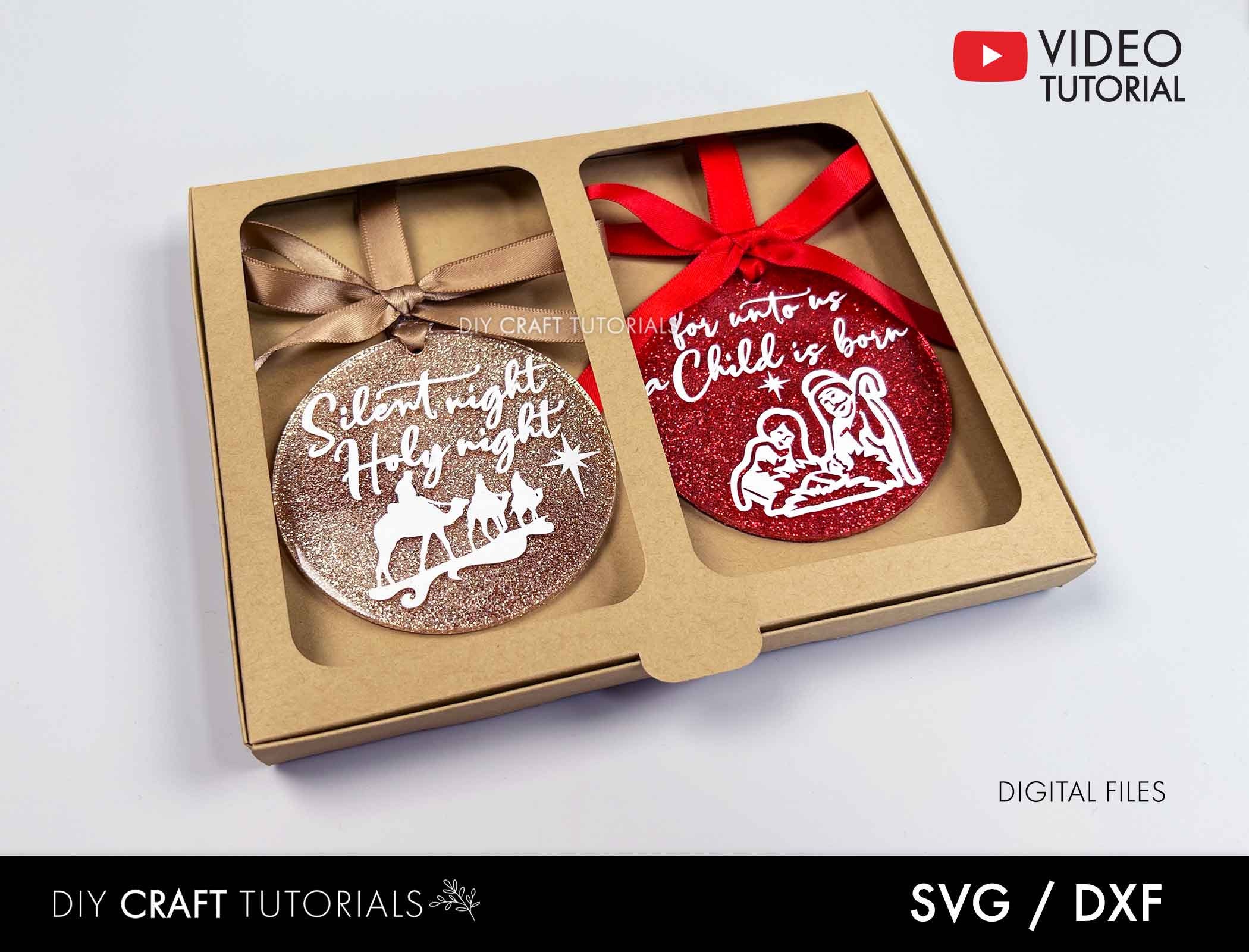 Acrylic Ornament Box Svg Double Ornament Box Svg Gift Box Etsy