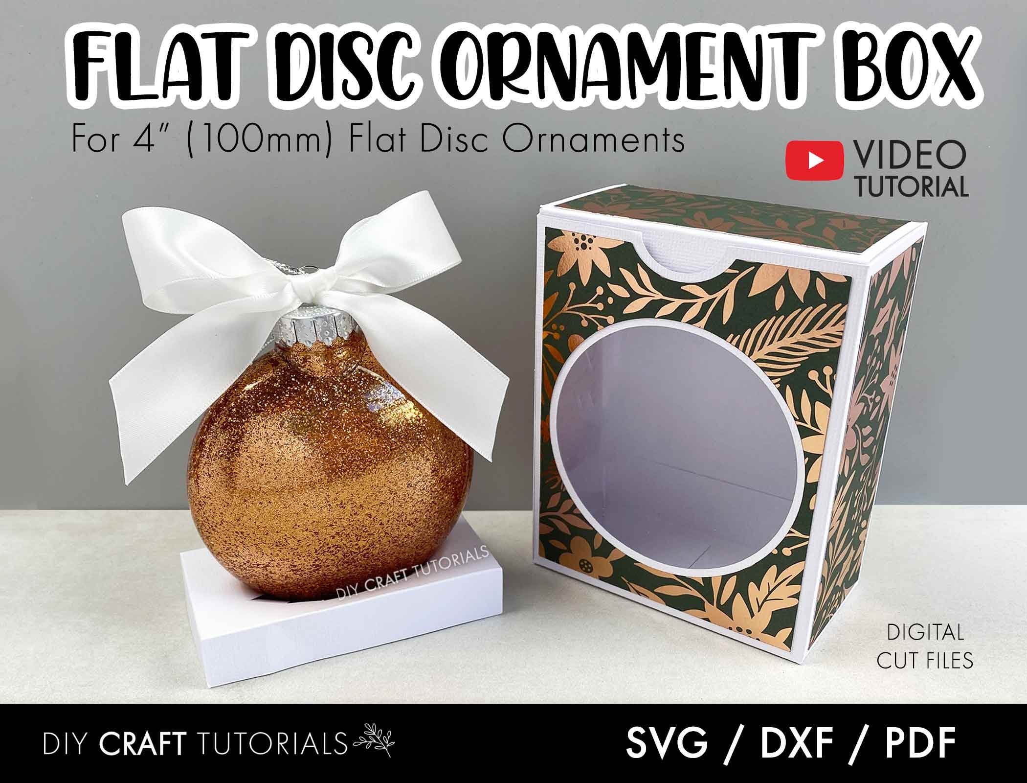 4 Flat Disc Ornament Box SVG Ornament Gift Box Svg Etsy