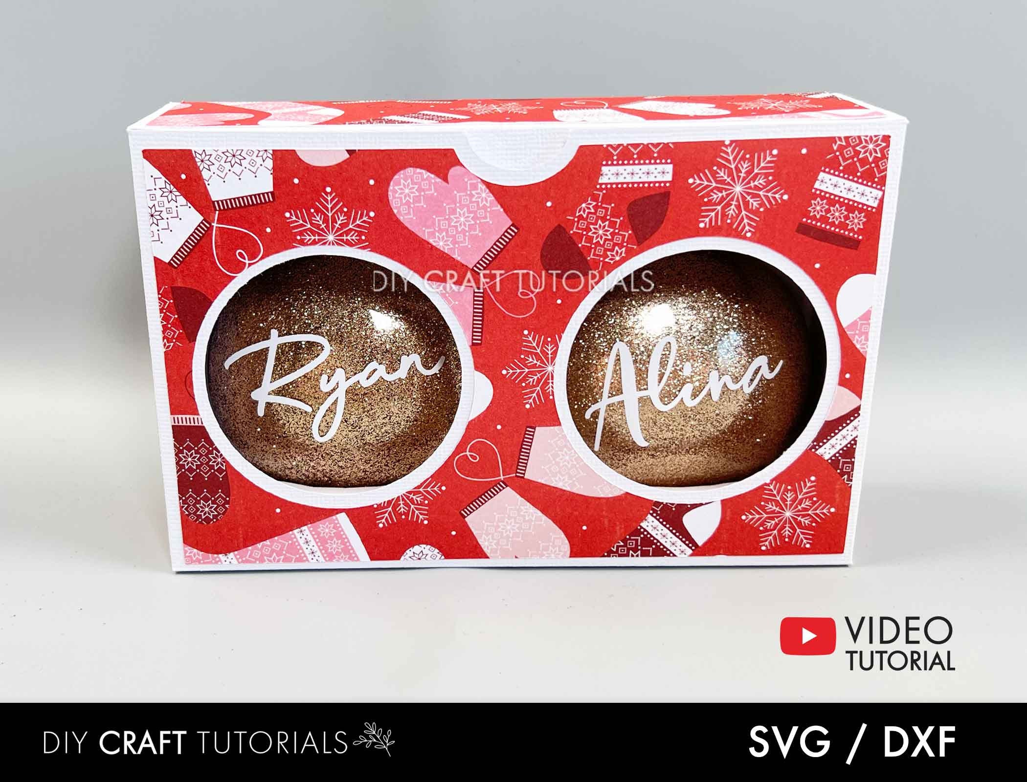 3 Flat Disc Christmas Ornament Gift Box SVG – DIY Craft Tutorials