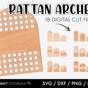 Rotan Boog SVG, Rotan SVG, Rotan Riet Patronen, Rotan Bundel Svg, Rotan Patroon svg, Naamteken SVG, lasergesneden svg, glowforge svg