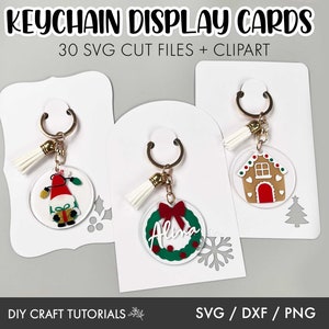 Keychain Display Card Svg, Christmas Keychain svg, Keychain Display Card, Keychain Packaging, keychain svg, Packaging svg, christmas svg