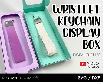 Wristlet Box SVG, Keychain Box SVG, Key Fob SVG, Wristlet Keychain Svg, Keychain Packaging, keychain svg, Packaging svg, gift box svg