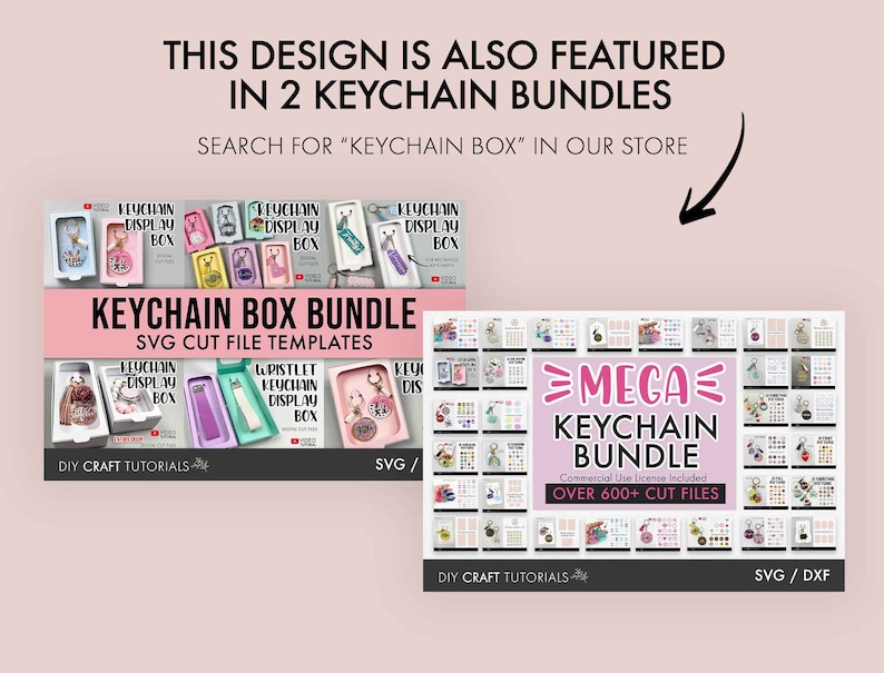 Keychain Box SVG Keychain Display Card Svg Keyring Display Etsy