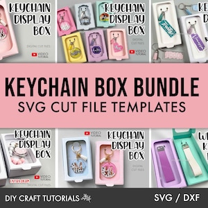 Schlüsselanhänger-Box SVG, Schlüsselanhänger-Box-Vorlagenpaket, Schlüsselanhänger-Displaykarte SVG, Schlüsselanhänger-Displaybox SVG, Schlüsselanhänger-Verpackung, Schlüsselanhänger SVG