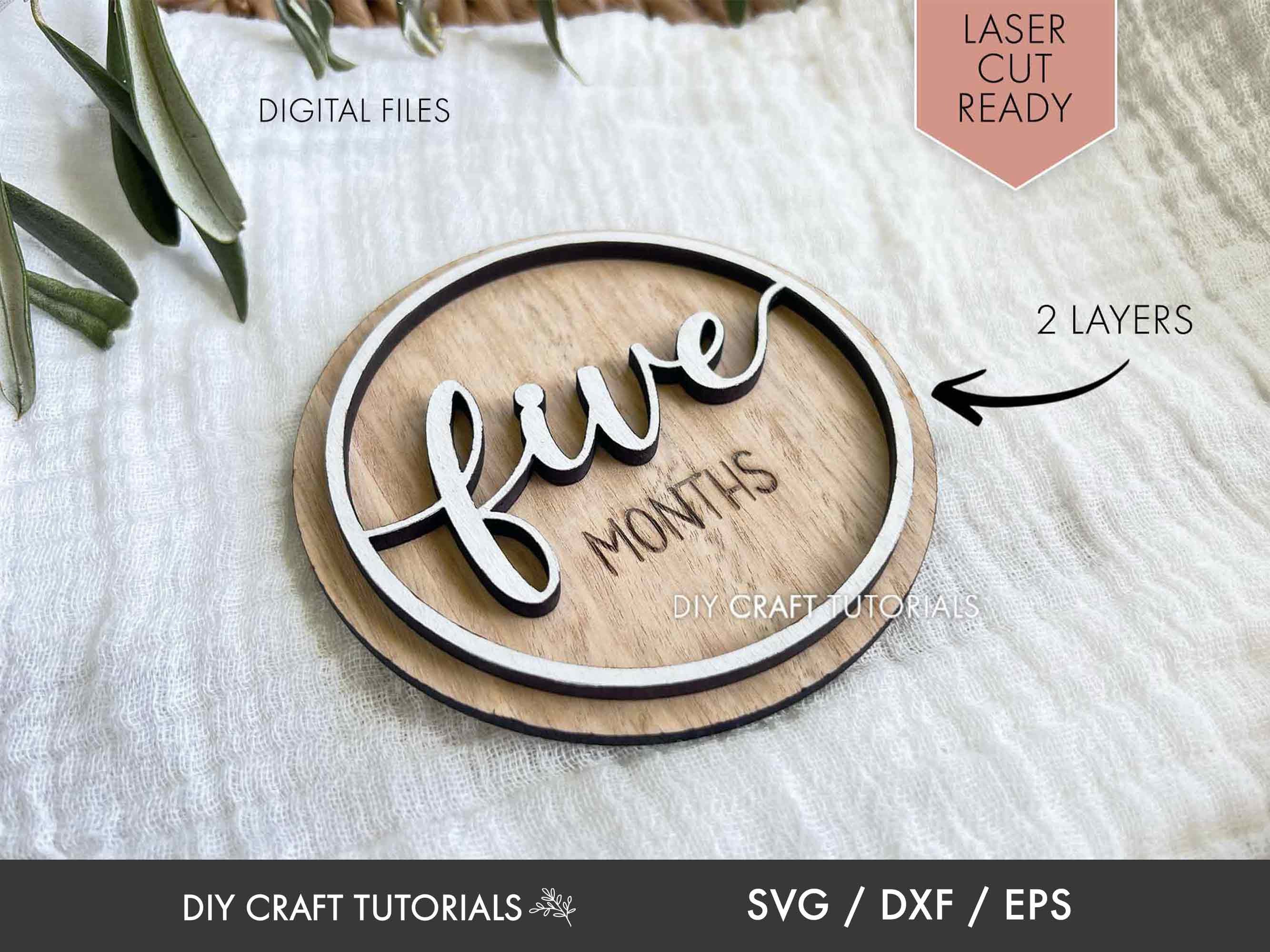 Baby Milestone Discs SVG: Laser Cut File, Birth Announcement - Etsy