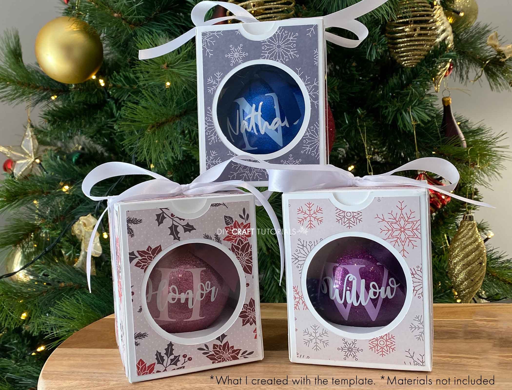 4 Ornament Box SVG Christmas Ornament Gift Box Svg Etsy