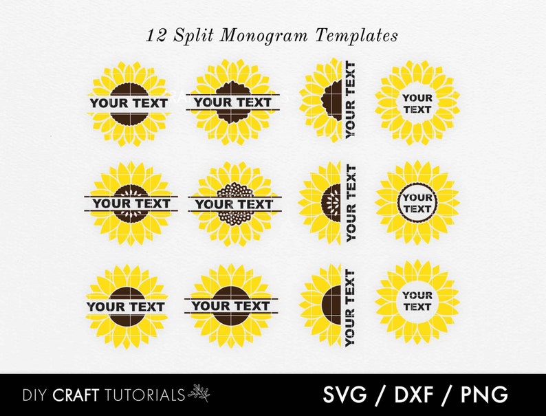 Download Dxf Family Split Monogram Png Sunflower Svg T Shirt Svg Sunflower Decal Commercial Use Split Monogram Svg Sunflower Monogram Svg Clip Art Art Collectibles