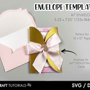 A7 Envelope templates with liners for cricut or silhouette cutting machines