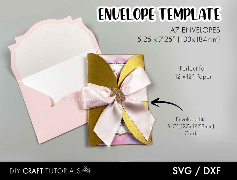 A7 Envelope templates with liners for cricut or silhouette cutting machines