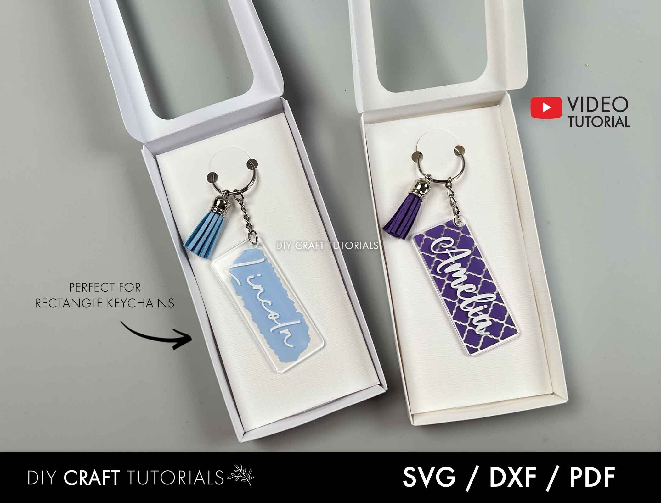 Keychain Box Template Keychain Box SVG Keychain Display Card Etsy