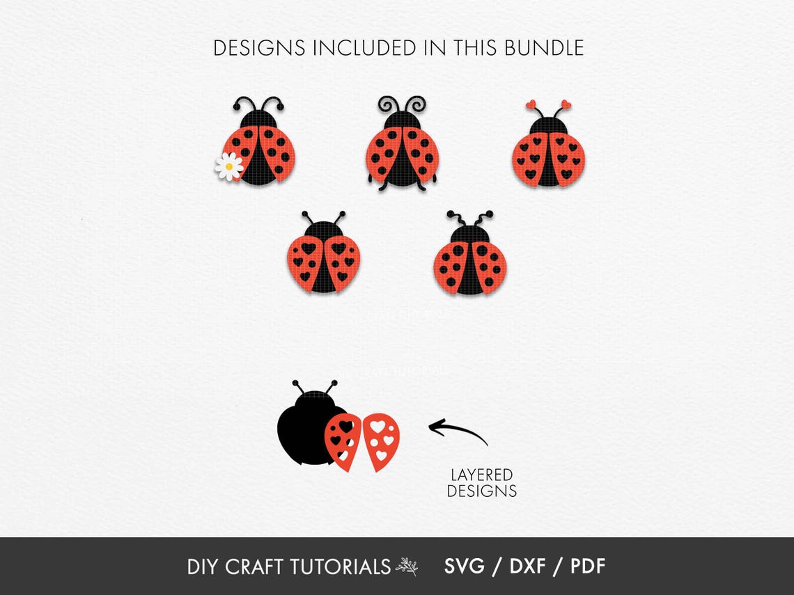 Layered Ladybug SVG | Cute Ladybug Cut Files | Ladybird SVG Bundle - Etsy