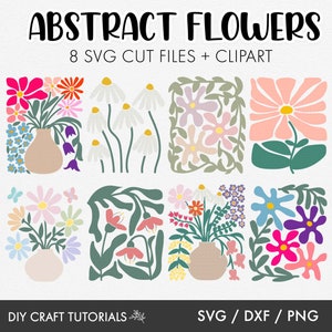 Abstract Flower svg, groovy flower svg, boho Flower svg, retro flower svg, flower svg, wall art, cricut svg, flower clipart, floral svg