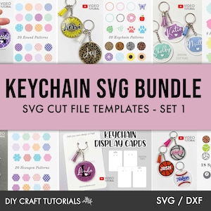 Keychain Pattern SVG Bundle, Round Pattern svg, Circle Patterns Svg, Keychain svg, keyring svg, keychain patterns svg, hexagon keychain svg