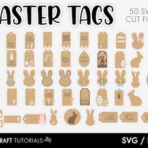 Easter Tag svg, Easter name tags, Easter svg, Easter basket tag svg, bunny svg, happy easter svg, Cricut svg, Gift Tags SVG, laser cut svg