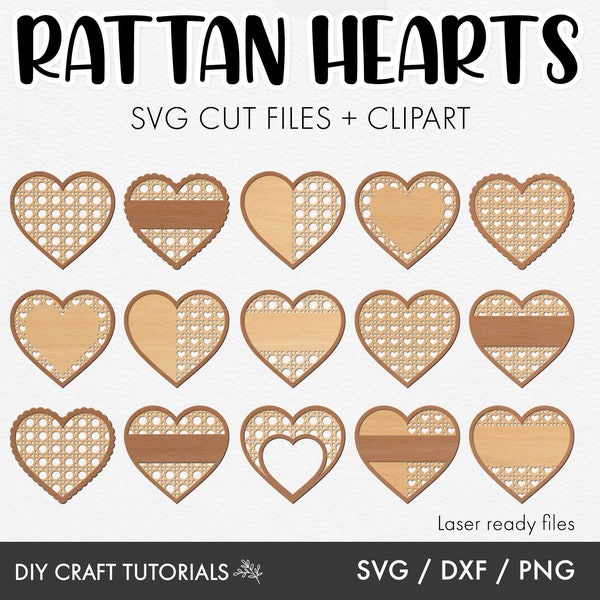 Rattan Heart svg, Valentine's Day SVG, Heart svg, Scalloped Heart svg, Cane Rattan SVG, laser cut file, svg files, wood sign svg