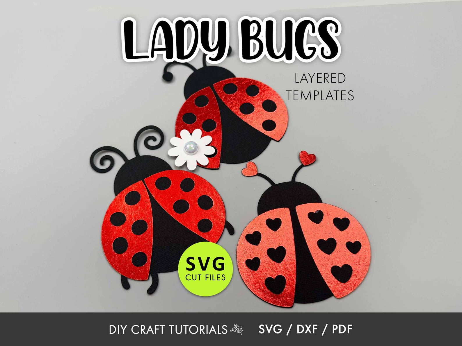 Layered Ladybug SVG | Cute Ladybug Cut Files | Ladybird SVG Bundle - Etsy