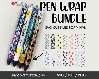 Pen Wrap SVG, Glitter Pen Wraps, Pen Wraps for Vinyl, Epoxy glitter pen svg, Epoxy pen svg, Pen svg, Packaging cards, Epoxy Pen wrap