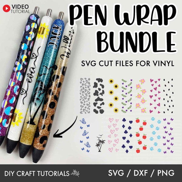 Pen Wrap SVG, Glitter Pen Wraps, Pen Wraps for Vinyl, Epoxy glitter pen svg, Epoxy pen svg, Pen svg, Packaging cards, Epoxy Pen wrap