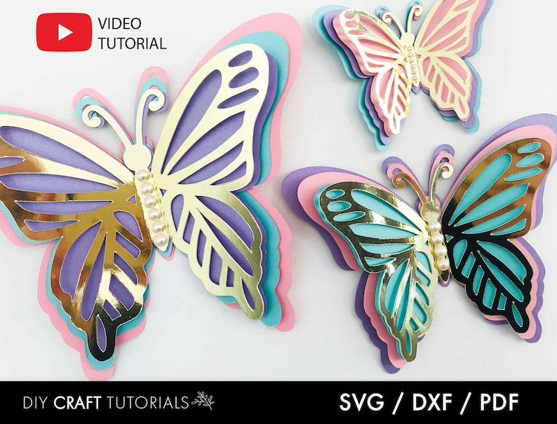 Download Clip Art Commercial Use Dxf Printable Butterflies Pdf Butterfly Svg Butterfly Template 3d Butterfly Svg Butterfly Wall Decor But 02 Wall Art Art Collectibles