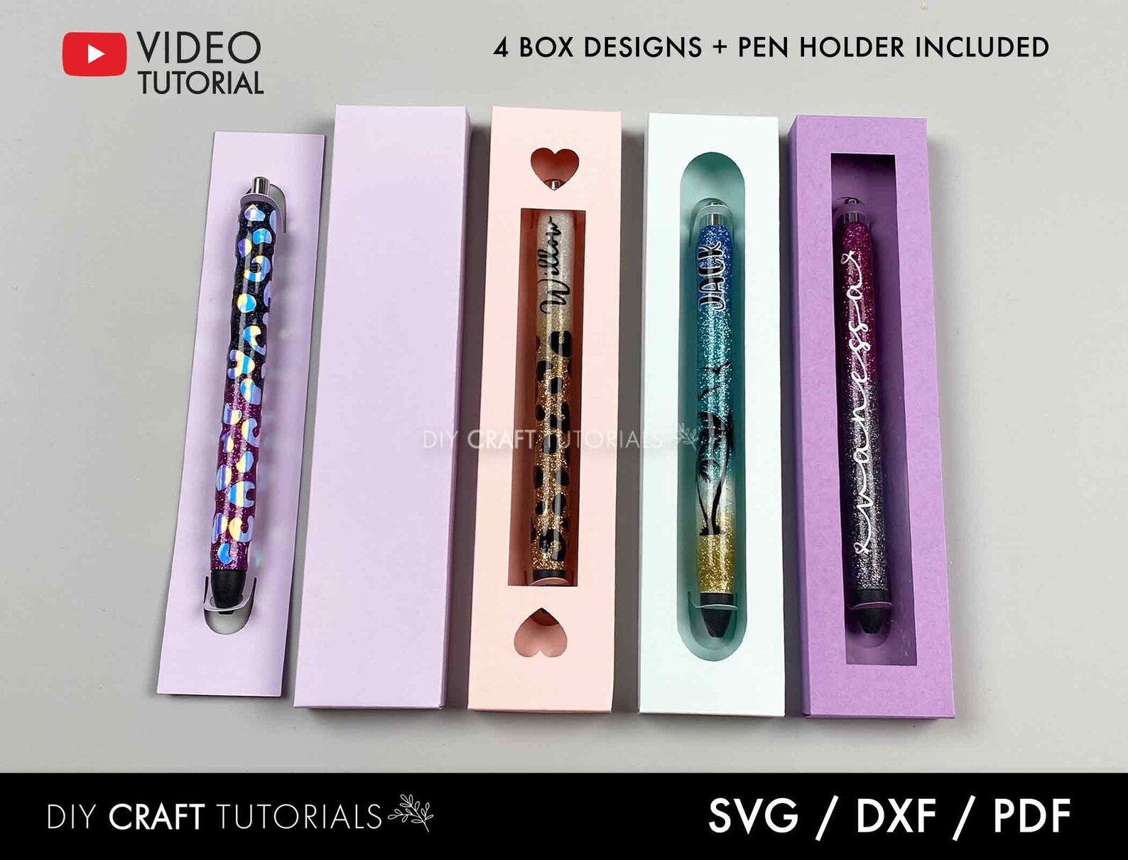 Pen Box SVG Epoxy Pen Box Template Epoxy Pen Display Card Etsy Australia