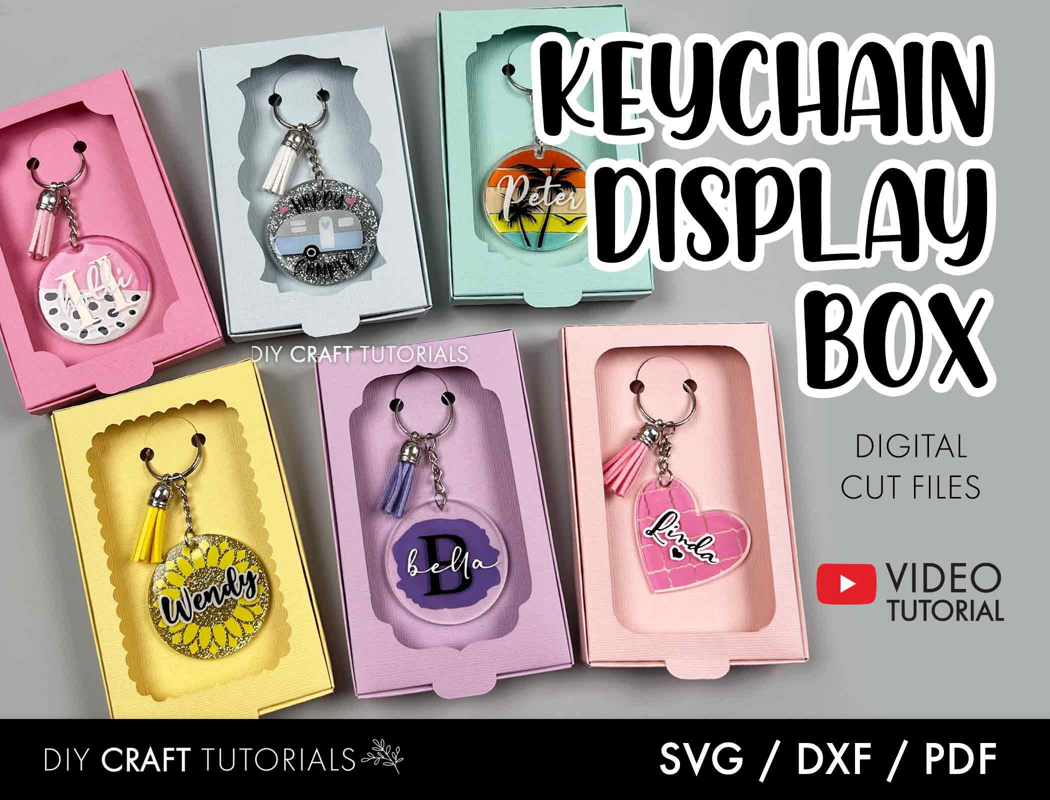 Keychain Box SVG Keychain Display Card Svg Keychain Display Etsy