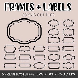 Classic Frames svg,  Labels svg, Frames SVG, Vintage Frames svg, Banner svg, Photo Frame svg, Frame Template, Cricut svg, Laser cut files