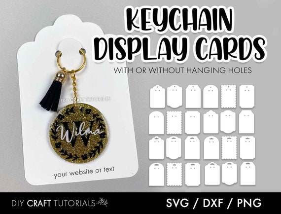 Keychain Display Card Svg, Keychain Display Card Template