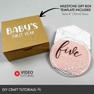 Baby Monats-Meilensteinkarten Aus Acryl – Doppelseitig, Mit Box, Zur Wachstumsdokumentation
