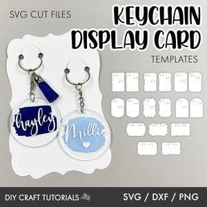 Double Keychain Display Card Svg, Keyring Display Card, Keychain Packaging, keychain svg, Keychain Pattern, Tag svg, Packaging svg
