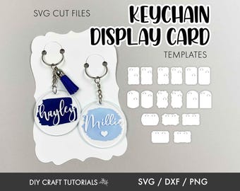 Keychain Display Card SVG Template: 4x6 Packaging Cut Files