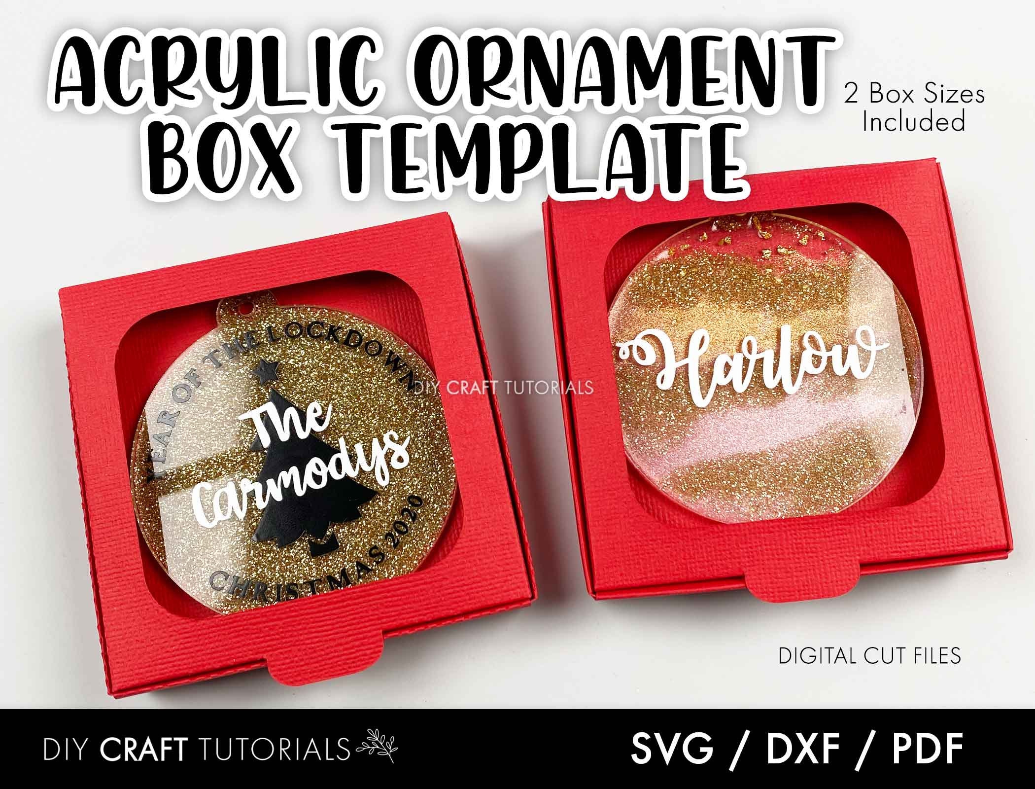 Acrylic Ornament Gift Box Svg Gift Box Svg Christmas Etsy