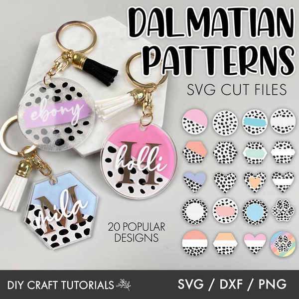 Dalmatian Print SVG, Dalmatian Spots svg, Round Pattern svg, Circle Patterns Svg, Keychain svg, keychain patterns svg, Acrylic Keychain svg