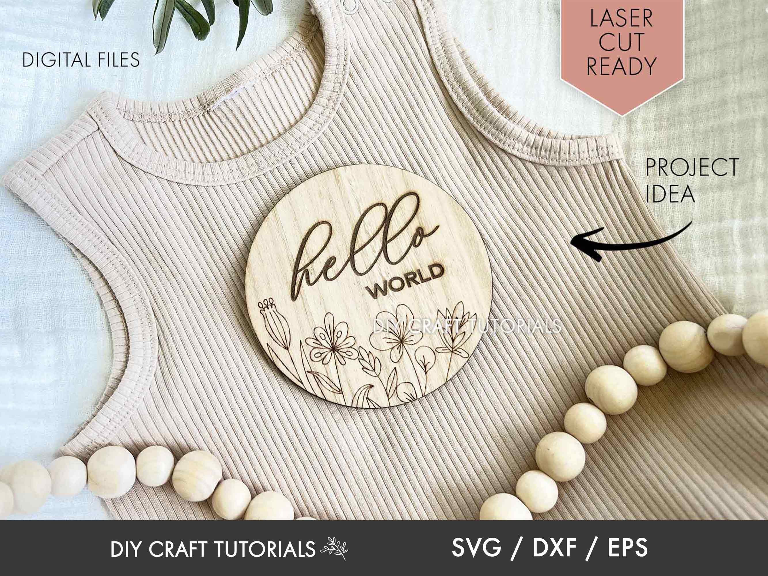 Floral Baby Milestone Discs SVG: Laser Cut File - Etsy Australia
