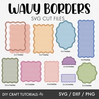 Wave Frame SVG | Wave Frame Cut File | Wave Invitation Frame Cut File ...