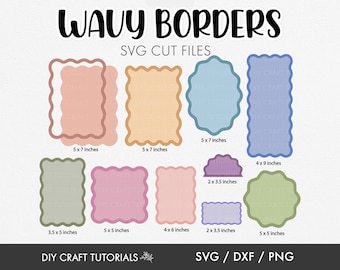 Wavy Shape svg, wavy invitation svg, wavy frame svg, wave svg, Wavy Border, wavy edge, wavy svg, invitation svg, laser cut files, glowforge