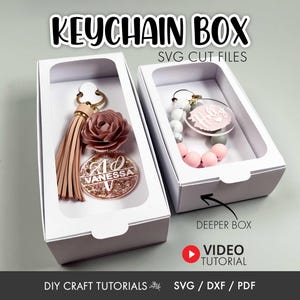 Keychain Box SVG Template: Gift Packaging Cut Files
