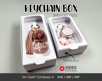 Keychain Box SVG Template: Gift Packaging Cut Files