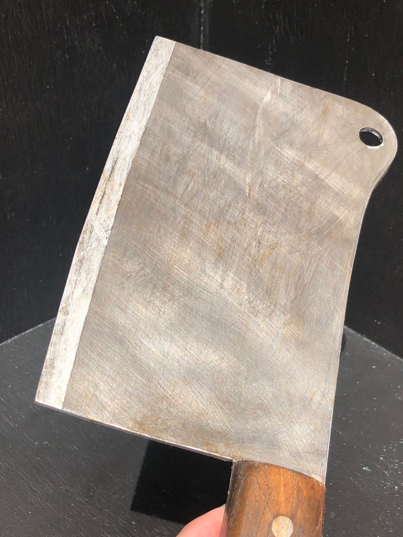 14 Inch Realistic Meat Cleaver Prop Replica Real Wood and Etsy