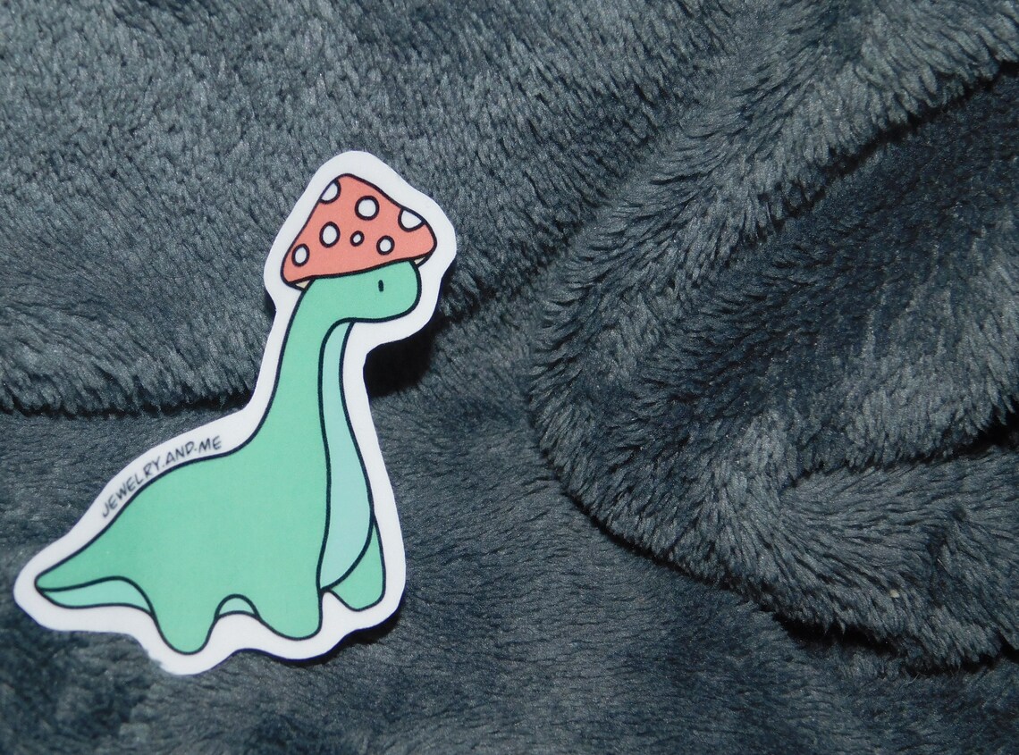 Mushroom Dino Sticker Etsy