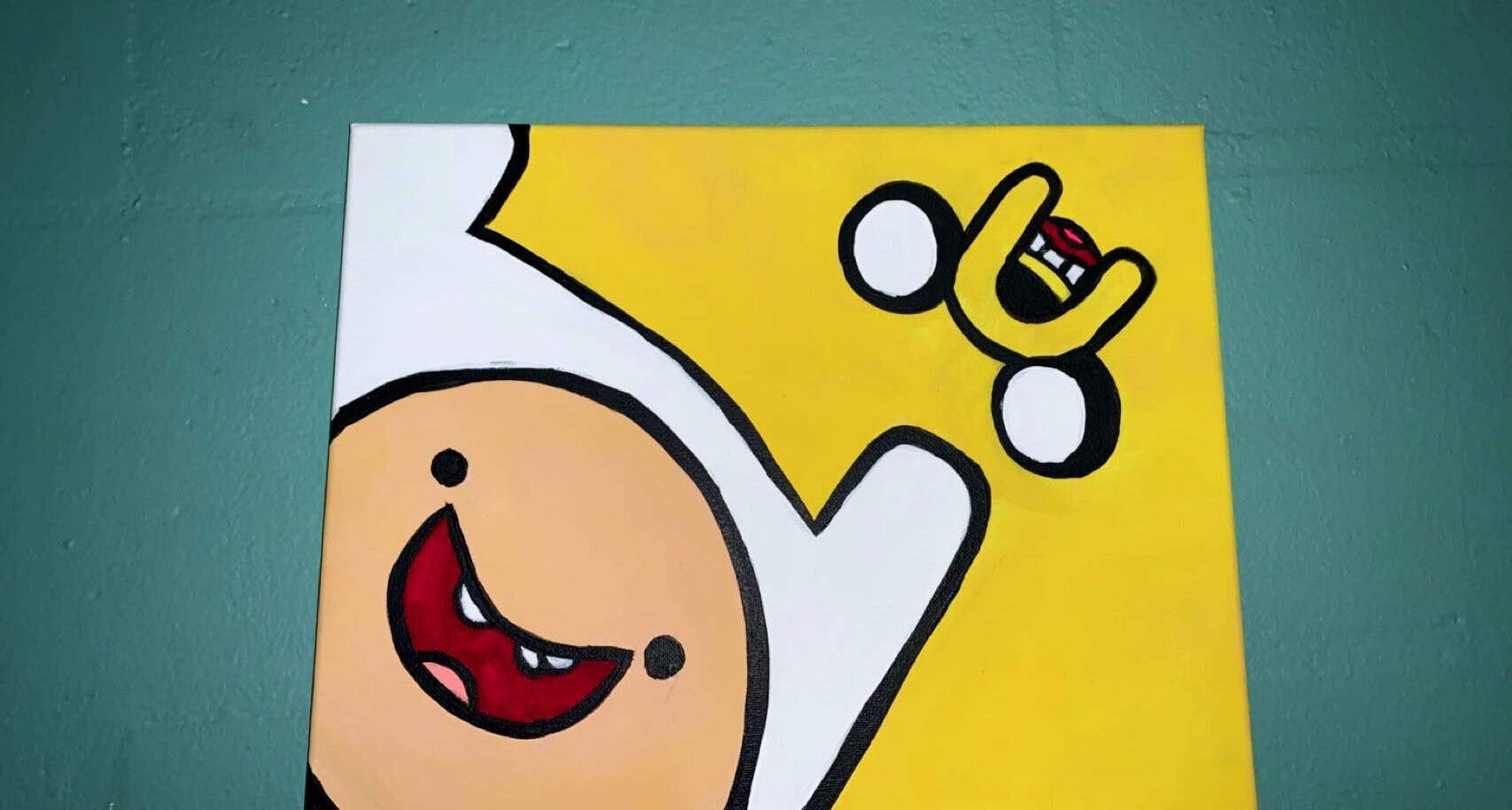 Adventure Time Finn and Jake 8x14 Canvas Painting. Etsy