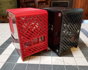 3D Printed and Laser Cut Mini Desktop Case for Raspberry Pi 5 and Ice Tower and NVME Board