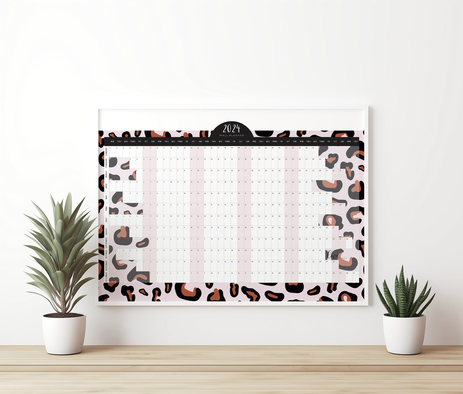 2024 Large Wall Planner Printable Horizontal Wall Planner Etsy