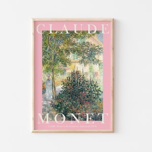 Claude Monet Art Print, Modern Vintage Poster, Exhibition Wall Art, Monet Wall Art, Vintage wall art, Camille Monet on the Garden