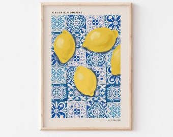 Impression d’Art de cuisine de citrons, affiche de nourriture, décoration murale de cuisine moderne, Art mural de cuisine, affiche de cuisine de citrons, impression de cuisine de citrons