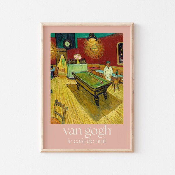 Van Gogh Poster, Van Gogh Print, Van Gogh Wall Art, Van Gogh Picture, Modern Van Gogh Print, Vintage Van Gogh Art, Le Cafe De Nuit