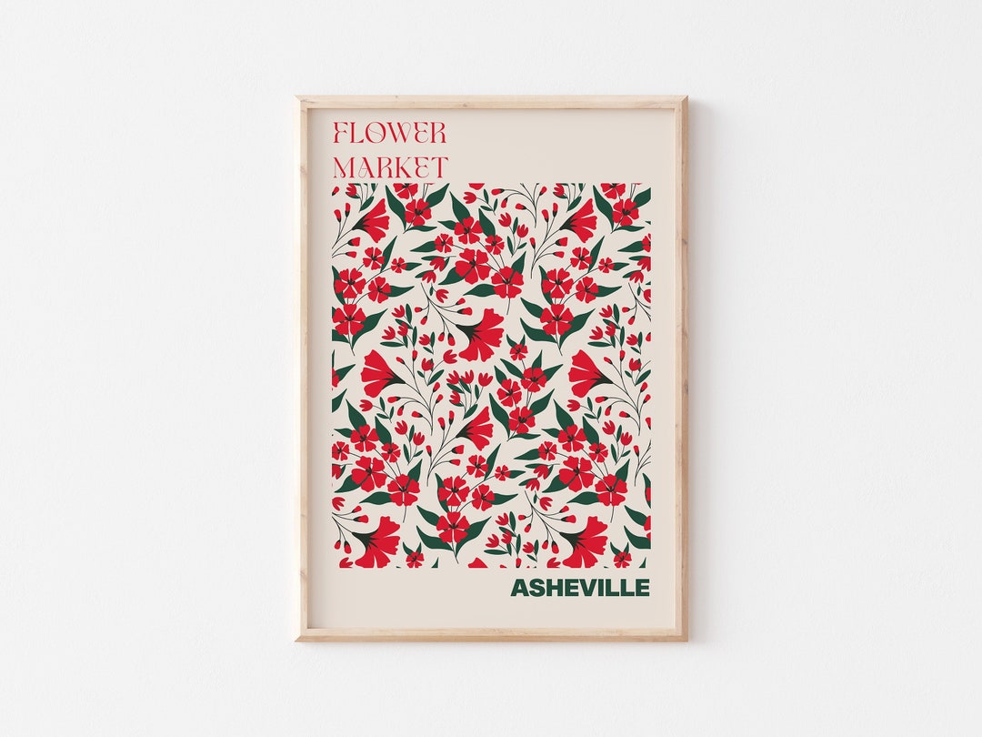 Asheville Poster Asheville Wall Art Asheville Personalised Etsy