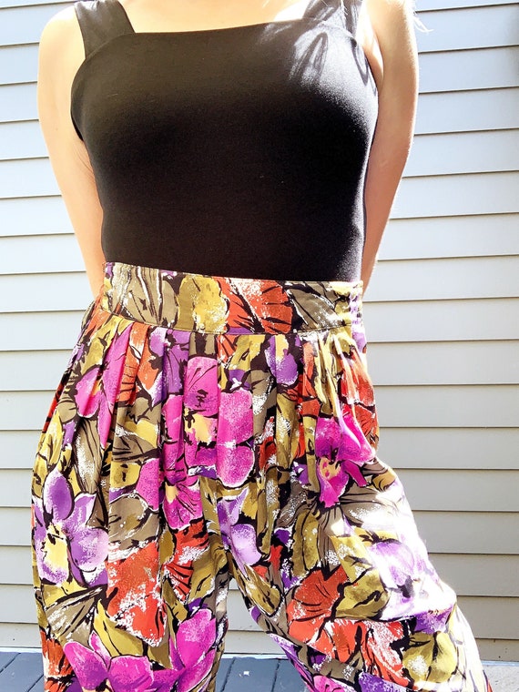 Incredible Vintage 80s BOLD floral matching set