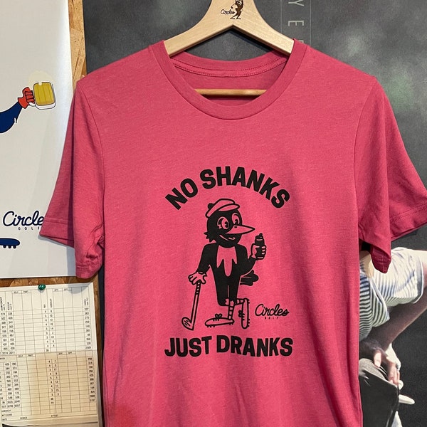 no shanks just dranks golf t shirt funny top golf style golf fashion tee mens soft golfer humor gift present idea swag accessory graphic new